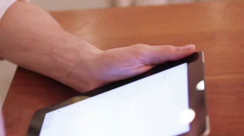 A Student is using an iPad Stock Footage 40360166