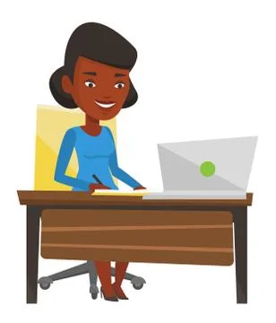 Student using laptop for education 스톡 일러스트