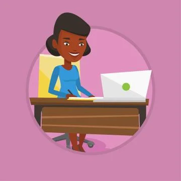 Student using laptop for education イラスト素材