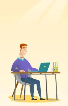 Student using laptop for education 스톡 일러스트
