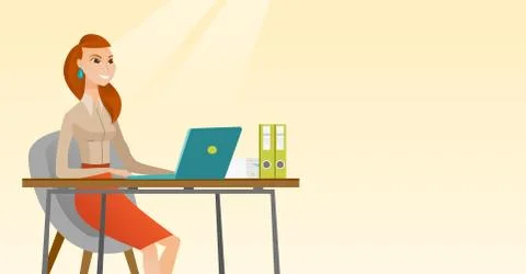 Student using laptop for education Stock-Illustration