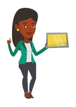 Student using tablet computer vector illustration 스톡 일러스트