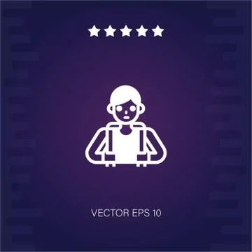 Student vector icon Stock Illustration