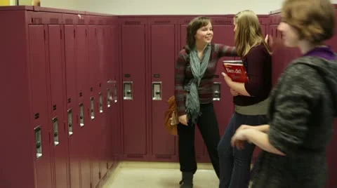 Student visiting locker Stock-Footage 10758354