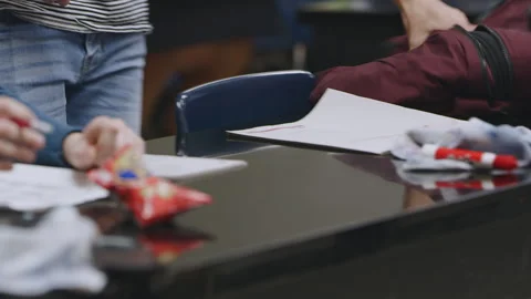 Student Walking and Sitting in Classroom During Learning Activities Stock Footage 310213123