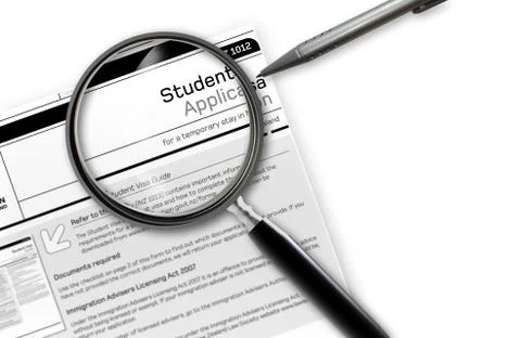 Student work visa application Stock Illustration