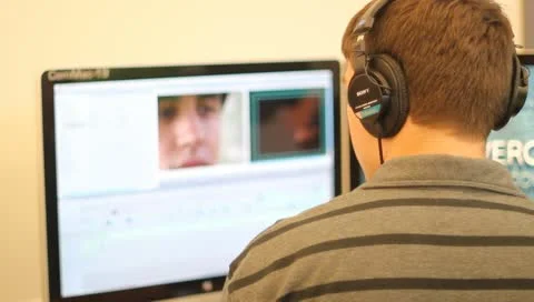 Student working in Final Cut Pro Stock Footage 10716782