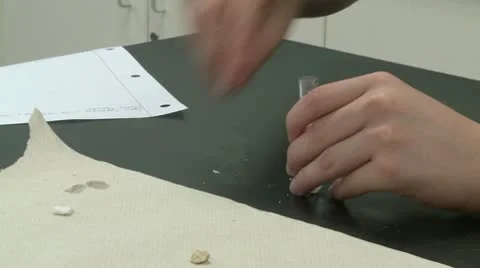 Student working on lab project in Science class (1 of 12) Stockbeeldmateriaal 10386049