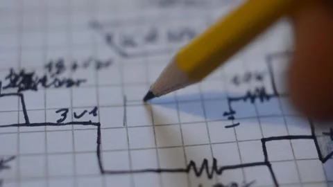 Student write relativity theory by einstein. science formula by albert einstein. Stock Footage 226956219