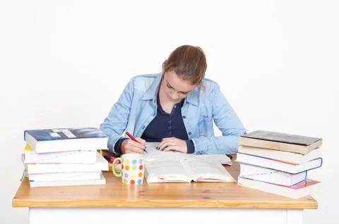 Student writes Stock-Fotos