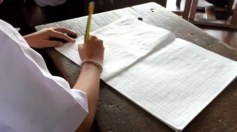 Student Writing Stock Footage 47124347