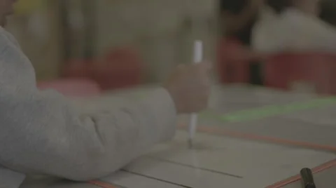 Student Writing Stock Footage 62823842