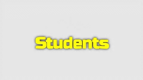 Students 3D Title Animation on Alpha Channel Stock Footage 318823610