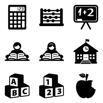 Students and School Stock Illustration