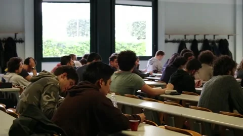 Students and teacher in classroom Stock Footage 42125471