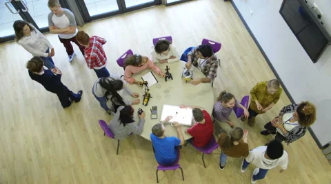 Students and teachers in lesson Stock Footage 61856458