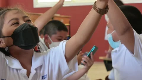 Students are happy / cheering Stock Footage 192550594