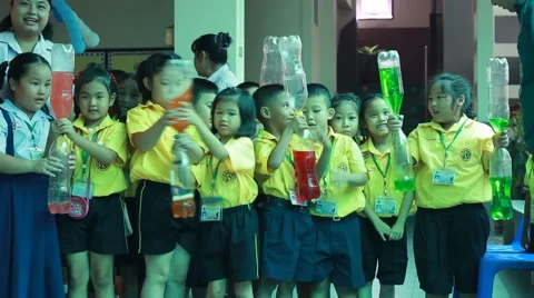 Students are learning Science. in Activity science Day. Stock Footage 54680466