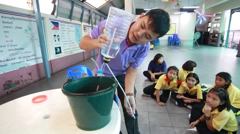 Students are learning Science. in Activity science Day. Stock Footage 54704699