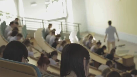 Students are listen university lecture Stock Footage 83666845