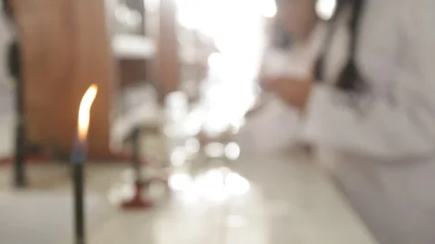 Students are performing science experiments in school lab. Stock-Footage 114479595