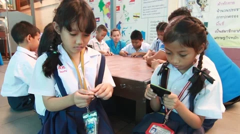 Students are playing a math game. Stock Footage 55114417