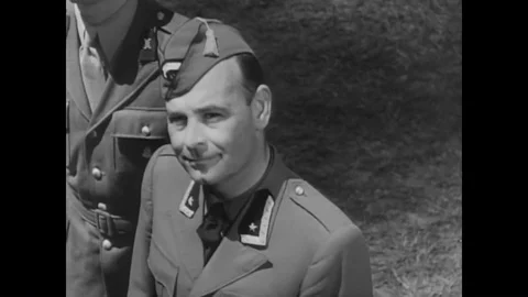 Students of the army language school head overseas in the 1950s. Stock Footage 92933447
