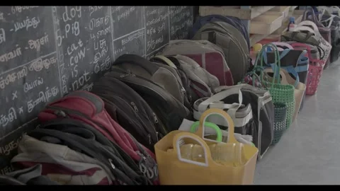 Students Bags Stock Footage 300333958