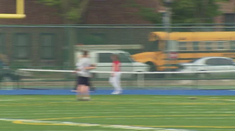 Students baseball training on highschool field Stock Footage 51777447