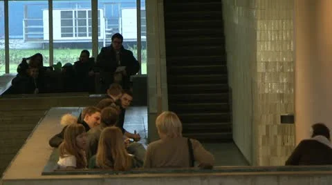 Students at the break Stock-Footage 11301142