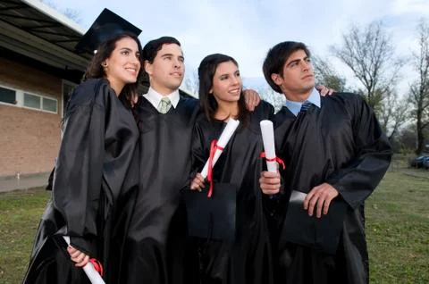 Students celebrating Stock Photos
