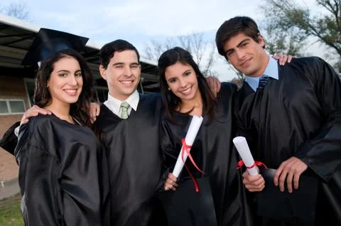 Students celebrating Stock Photos