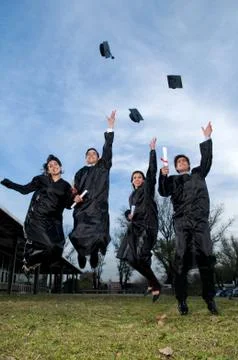 Students celebrating Stock Photos