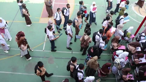 Students in Central Java Indonesia enrolling in a Vocational High School Stock Footage 243871648