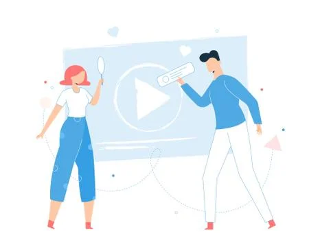 Students characters search onfo Stock Illustration