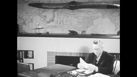 Students in classes and warplanes in flight demonstrate the training available Stock Footage