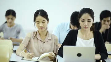 Students in classroom during lecture session. Stock Footage 85680876