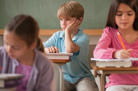Students in a classroom Stock Photos