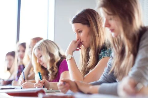 Students in classroom  Foto stock