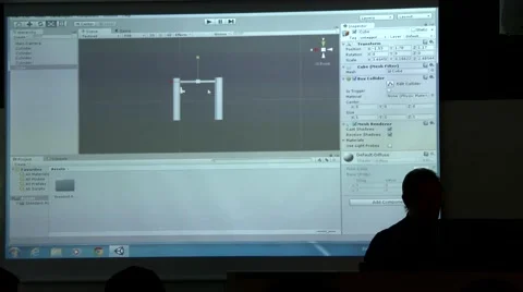 Students in a computer classroom working with unity software for game designing. Stock Footage 48709581