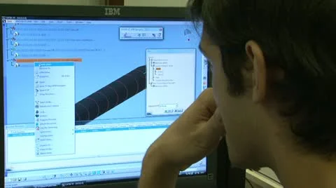 Students at the computer Stock Footage 11304316