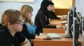 Students at the computer HD Footage