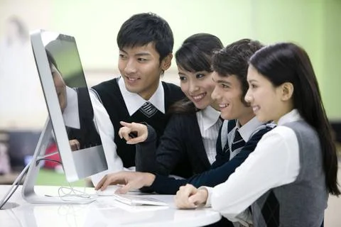  Students in the computer lab Beijing China Copyright: xLanexOateyx bji016... Stock Photos