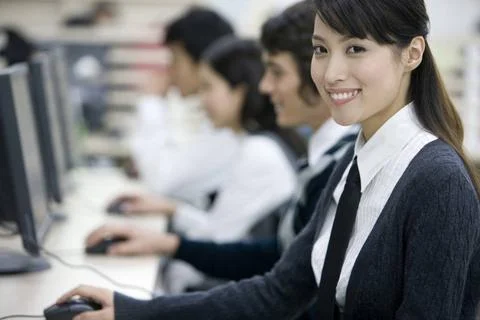  Students in the computer lab Beijing China Copyright: xLanexOateyx bji016... Stock Photos