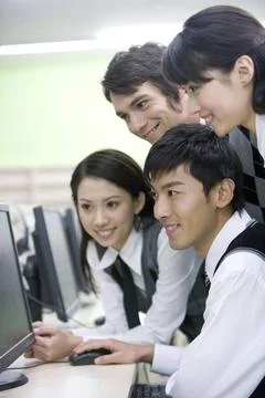  Students in the computer lab Beijing China Copyright: xLanexOateyx bji016... Stock Photos