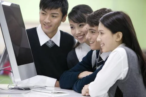  Students in the computer lab Beijing China Copyright: xLanexOateyx bji016... Stock Photos