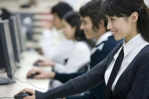  Students in the computer lab Beijing China Copyright: xLanexOateyx bji016... Stock Photos