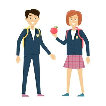 Students Concept Vector Illustration In Flat Design イラスト素材