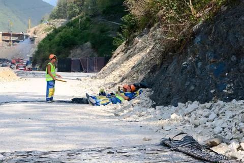 Students construction team Stock Photos