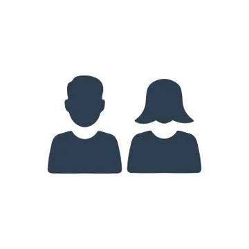 Students / Couple / Icon Stock Illustration